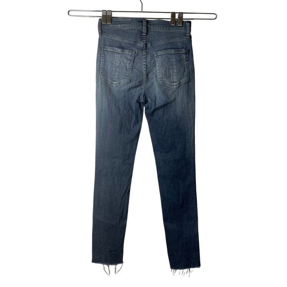 Rag & Bone Women's High Rise Ankle Skinny Jeans Frayed Hem Distressed Size 25 - Picture 2 of 9